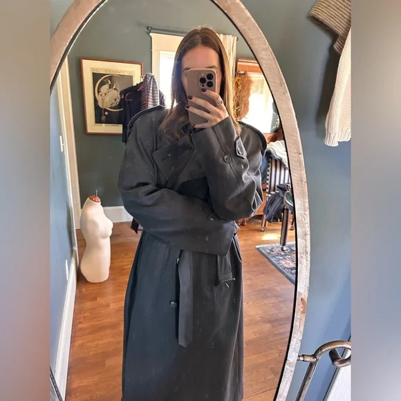 Vintage Christian Dior Le connoisseur Trench double breasted Coat Overcoat 40L - Picture 3 of 16